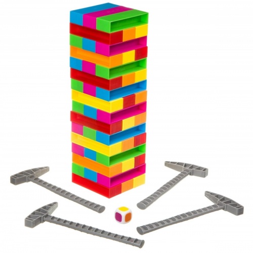 Развивающие игры Bondibon башня «ПОСТРОЙ-КА», 54 блока, BOX  26,5х6х24 фото 4