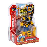 Трансформер 2в1 BONDIBOT Bondibon, робот-строит.техника (автокран), CRD 20x15x8 см, цвет жёлтый, арт