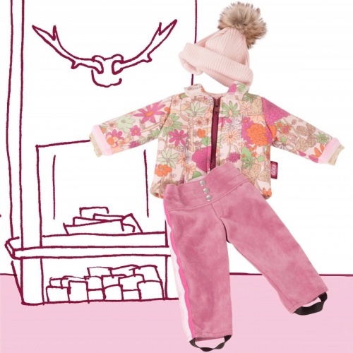 Набор одежды для куклы Gotz, зимний комбинезон "Цветы", 45-50 см фото 4