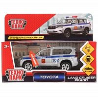 Технопарк. "Toyota Prado" Полиция арт.PRADO-P-SL 12см, откр. двери,инерц.