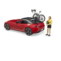 Bruder 03485 "Спортивный автомобиль "Roadster" с фигуркой и велосипедом