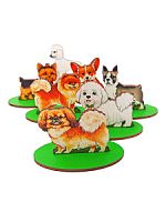 Игровой набор в коробке "Собаки декоративные" (дерево)  арт.8693 /28