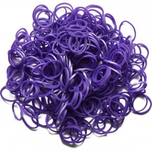 Резиночки для плетения браслетов RAINBOW LOOM Фиолетовый металлик фото 2