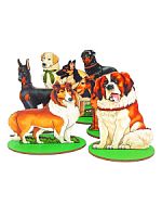 Игровой набор в коробке "Собаки служебные" (дерево)  арт.8691 /28