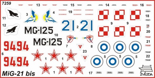 7259 Самолет "МиГ-21БИС" фото 3