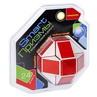 Игра-головоломка Smart Призмы, 24 сегмента, Bondibon, красно-белая змейка, PVС 13х15х7,5 см, арт.YJ6