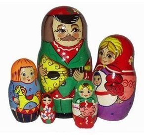Матрешка "Семейка" 5 перс.арт.Р45/749 (РНИ) /60 Нескучные Игры Р45/749 ...