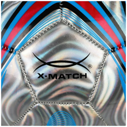Мяч футбольный X-Match, 1 слой PVC, металлик арт.56487 фото 3