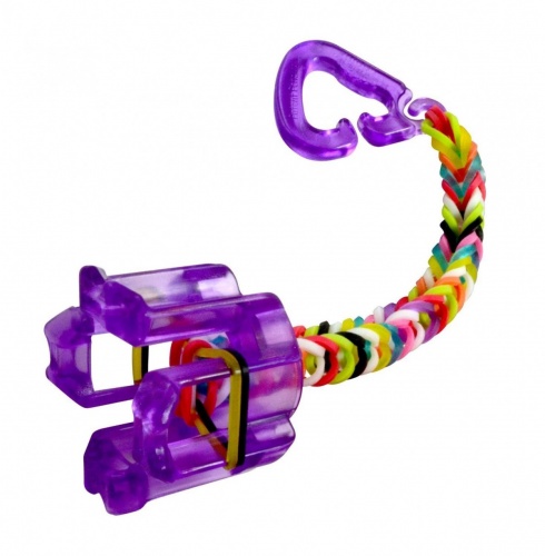 Набор для плетения браслетов из резиночек RAINBOW LOOM Finger Loom (Фингер Лум), фиолетовый фото 3