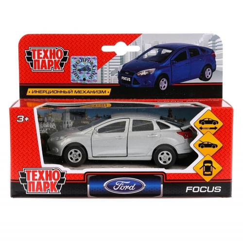 Технопарк. "Ford Focus" арт.SB-16-45-N(SL)-WB металл.инерц. 12см, открыв.двери,цвет в ассорт. фото 2