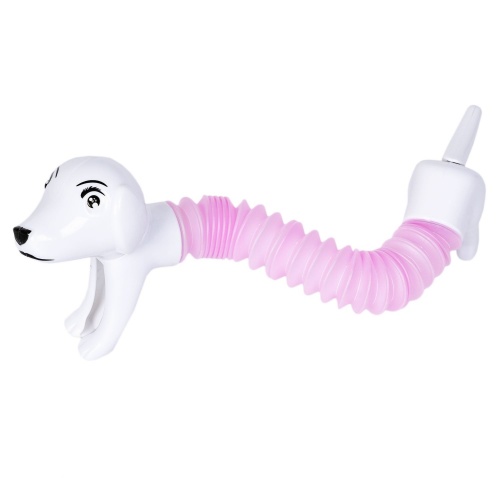 Игрушка-антистресс собачка трубочка Bondibon, Blister, подсветка, розовая фото 6