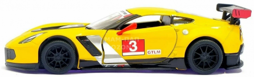 Kinsmart. Модель арт.КТ5397/1 "Corvette C7. R Race Car 2016" 1:36 (желтая) инерц. фото 4