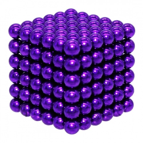 Magnetic Cube, сиреневый, 216 шариков, 5 мм фото 3