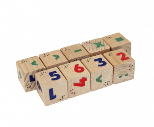 Кубики КРАСНОКАМСКАЯ ИГРУШКА КУБ-17 Цифры со шрифтом Брайля фото 3