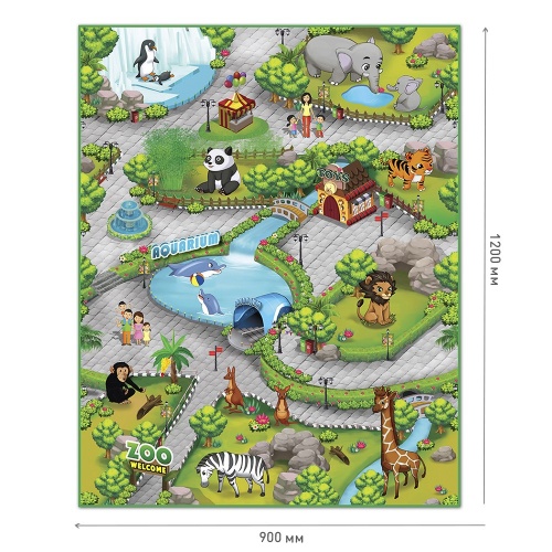 Интерактивная игра KNOPA 657027 коврик Зоопарк 3D фото 3