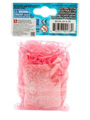 Резиночки для плетения браслетов RAINBOW LOOM, коллекция Перламутр - розовый фото 4