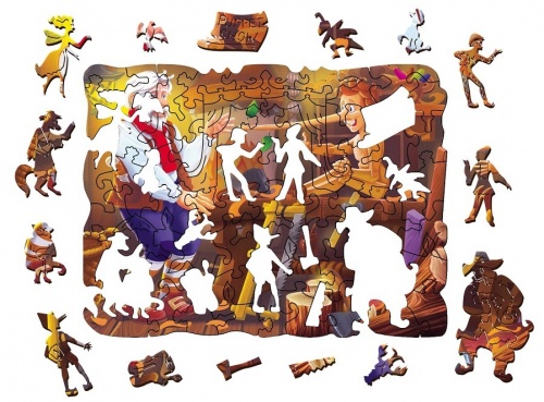 Страна сказок Фигурный деревянный пазл  "Пиноккио" арт.8383 (мрц 499 RUB) фото 4