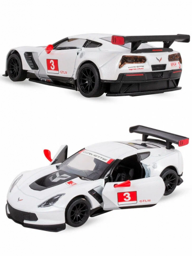 Kinsmart. Модель арт.КТ5397/2 "Corvette C7. R Race Car 2016" 1:36 (белая) инерц. фото 6