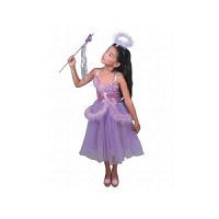 карнав.наб.: фиолетовое платье с пушком и волшебная палочка 10-12