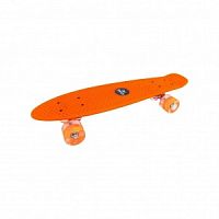 Скейт Оранжевый со светящимися колесами