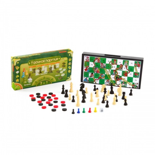Удачная партия Бондибон BOX шашки, шахматы, бродилка арт. 9832 фото 3