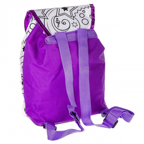 Рюкзак для раскрашивания ДИСКО с пайетками BONDIBON 29х30х12 см. фото 4