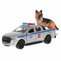 Технопарк. "Ford Ranger" Пикап 12 см+собака 4,5 см, дв., баг.инерц арт.SB-18-09-FR-P+DOG-WB