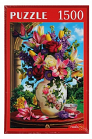 Рыжий кот. Пазлы 1500 эл. арт.0643 "Цветы и колибри"