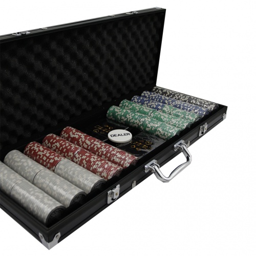 Фабрика Покера: Набор из 500 фишек для покера с номиналом в кейсе (цвет в асс.) арт.CPPS500B/CPPS500 фото 3