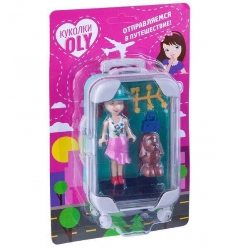 Набор игровой Bondibon куколка «OLY» с домашним питомцем и аксессуары, бирюзовый чемодан BLISTER фото 2