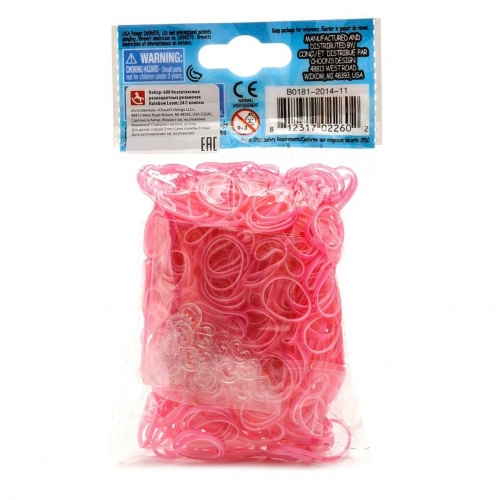 Резиночки для плетения браслетов RAINBOW LOOM Пылкий розовый Перламутр фото 4