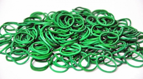 Резиночки для плетения браслетов RAINBOW LOOM, темно-зеленые фото 3