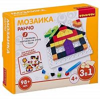 Логические, развивающие игры и игрушки Bondibon Мозаика «РАНЧО», 98 дет., BOX 16x4x14 см