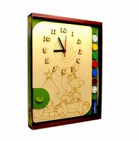Часы с циферблатом под роспись "Крысенок" с красками арт.8096