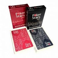 Карты Pokerstars 2 колоды по 54 карты пластиковые (комплект)  63*88мм