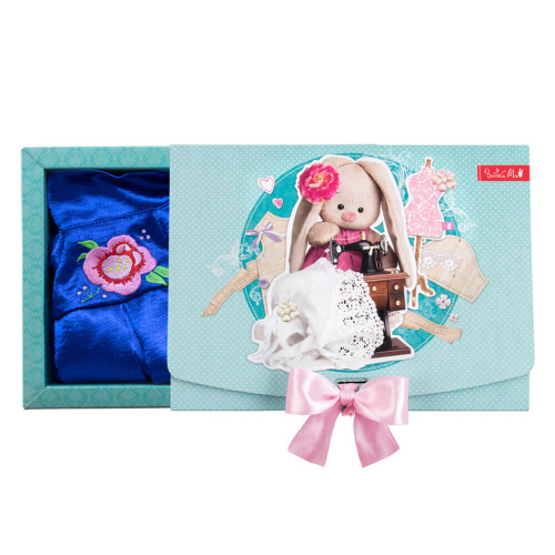 Синее платье с вышивкой                                                       (комплект одежды для Зайки Ми)  34 фото 5