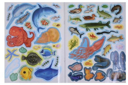 Росмэн. Игры с многоразовыми наклейками "Подводный мир"  арт.35428 фото 7