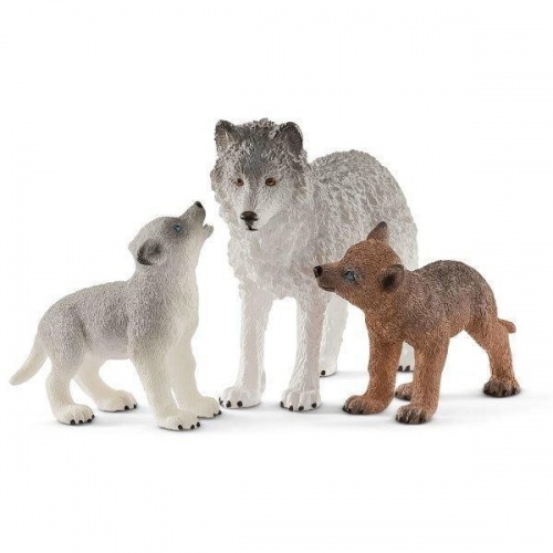 Фигурка Schleich Самка волка с волчатами фото 2