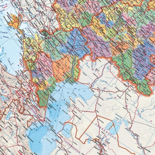 Карта настенная. Российская Федерация П/А+инфографика. М1:5,5 млн. 157х107 см. ГЕОДОМ фото 3