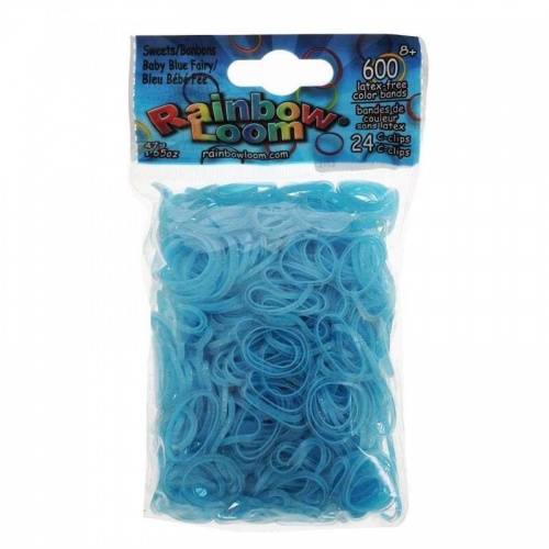Резиночки для плетения браслетов RAINBOW LOOM, коллекция Леденцы, голубые фото 2