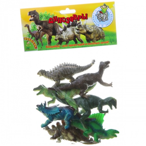 Набор животных BONDIBON "Ребятам о Зверятах", динозавры, 5", 7 шт. фото 2