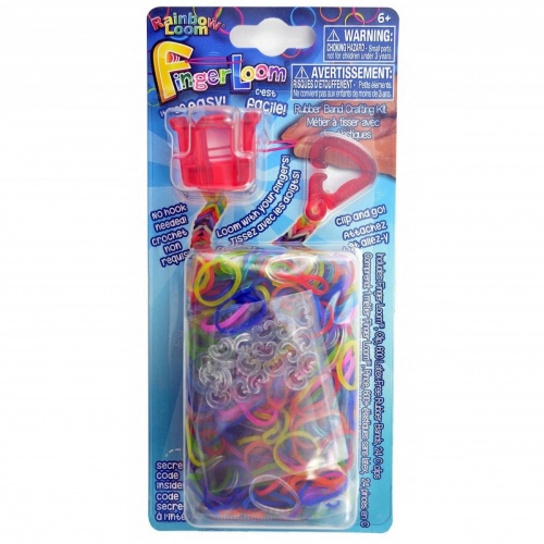 Набор для плетения браслетов из резиночек RAINBOW LOOM Finger Loom (Фингер Лум), красный фото 2