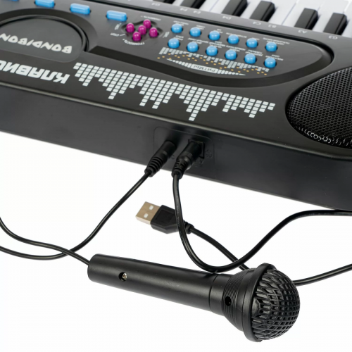 Инструм. муз. на батар., Синтезатор Клавишник Bondibon, 49 клавиш, с микрофоном и USB-шнуром, стерео фото 5