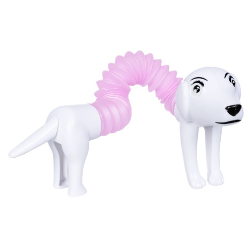 Игрушка-антистресс собачка трубочка Bondibon, Blister, подсветка, розовая фото 5