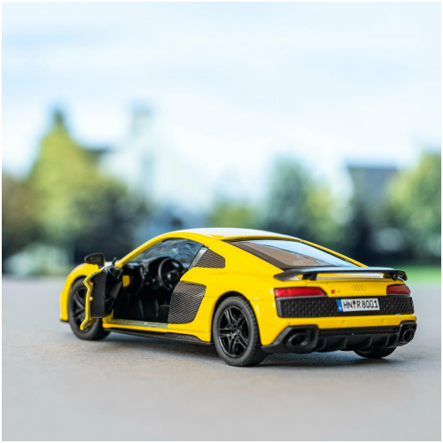 Kinsmart. Модель арт.КТ5422/4 "Audi R8 Coupe 2020" 1:36 (желтая) инерц. фото 4