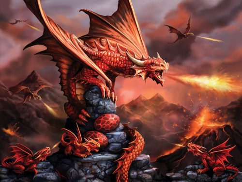 Стерео пазл PRIME 3D 10090 Огненный дракон фото 3