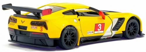 Kinsmart. Модель арт.КТ5397/1 "Corvette C7. R Race Car 2016" 1:36 (желтая) инерц. фото 6
