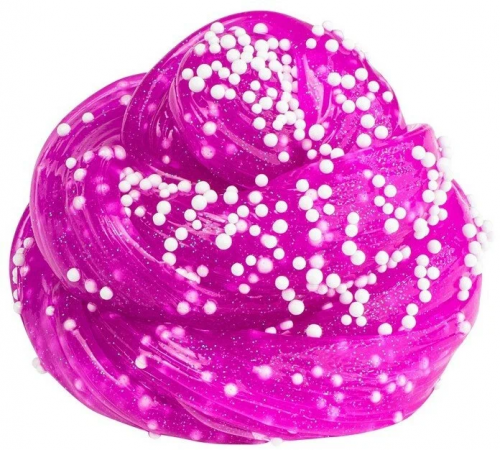 Игрушка ТМ "Slime" Слайм "Влад" фиолетовый с шариками 130 г. А4 арт.SLM062 фото 2