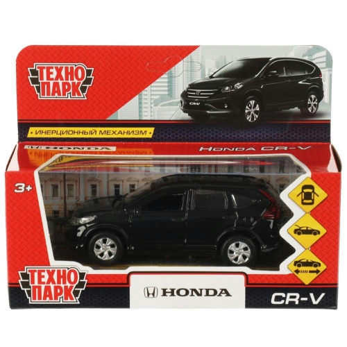 CR-V-BK 272458 Машина металл HONDA CR-V длина 12 см, двери, багаж, инерц, черный, кор. Технопарк в к фото 7