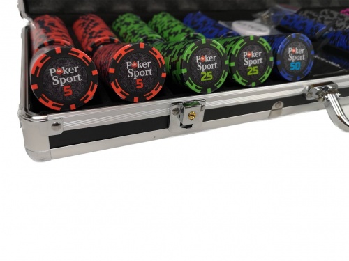 "Poker Sport 500" Премиум набор для игры в покер. Карты 100% пластик. фото 4